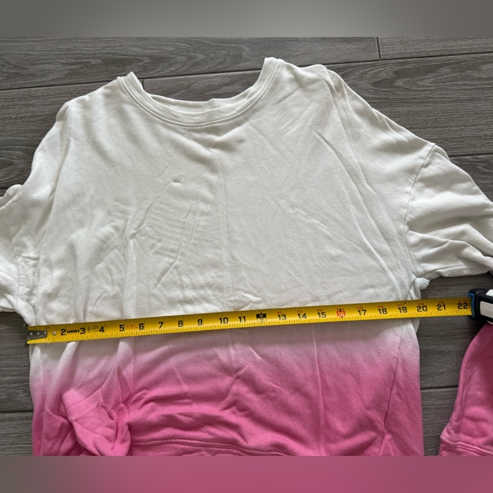 Sundry|Boho Dip dyed ombré  Pink and Yellow Crewneck Sweatshirt•••size large - Picture 11 of 13